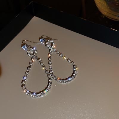 China TRENDY Trendy Drop Shape Water Crystal Fashion Earring Hooks for sale