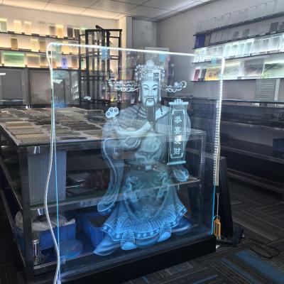 China Art Glass Laser Engraving Processing Translucent Engraving Home Hotel Project Glass Customization for sale