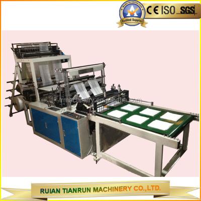 China High Speed Plastic Double Decker PE Bag Making Machine for sale