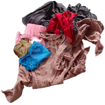 China High absorbency Cut T-shirt Rags Mixed Coloured 100% Cotton Waste Rags Industrial Wiping Used Rags for cleaning for sale