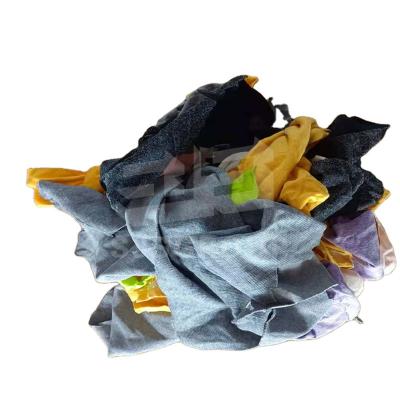 China Strong Absorbency Colored T Shirt Mixed Cleaning Rags 100% Cotton Industrial Cut Used Clothes Wiping Rags for sale