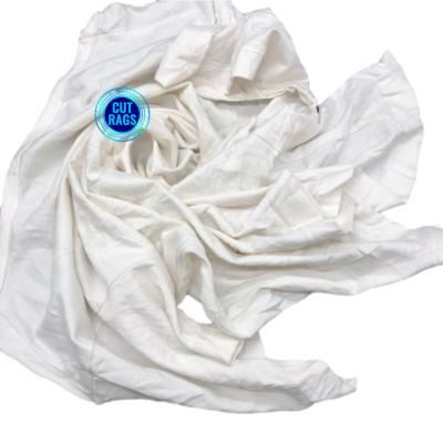 China Industrial cleaning rags white t shirt rags bulk workshop wiping cloth shop cotton wiping rags for sale