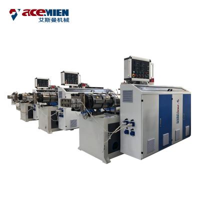 China Linha de produção durável do teto do PVC, estratificação de carimbo quente da máquina do painel de parede do PVC à venda