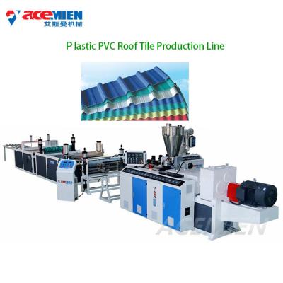China telha de telhado ondulada trapezoidalmente do HDPE do PVC 500Kg/Hr que faz a máquina à venda