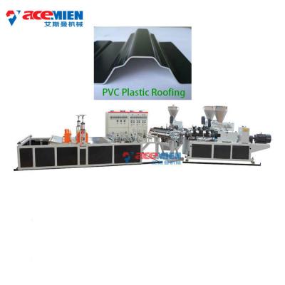 China A parede gêmea UPVC corrugou a telha de telhado que forma a máquina à venda
