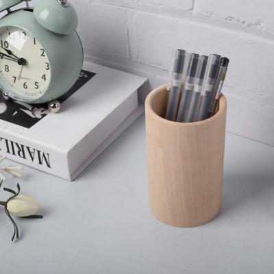 China Desktop Organizer Wooden Pen Holder Wholesale Custom High Quality Multifunctional Desktop Pencil Holder for sale