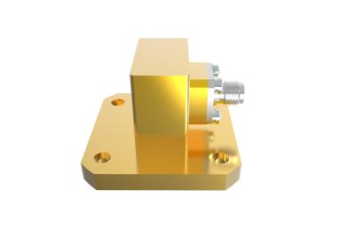 China 9.84GHz~15GHz WR75 tot SMA Vrouwelijke rechthoekgolfgeleider tot coaxadapter SMA/BJ120-KF6 Te koop