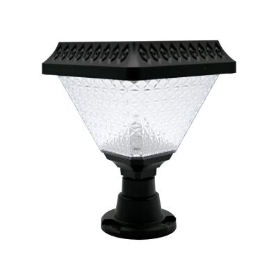 China Post IP65 Solar Powered Garden Pillar Light Solar Power-Saving Waterproof Solar Gate Lamp Outdoor Main Pillar Light for sale