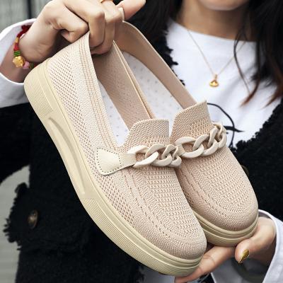 China Fashion trend women's shoes 2023 simple women's shoes comfortable flight-woven mother's shoes new foreign trade women's shoes for sale