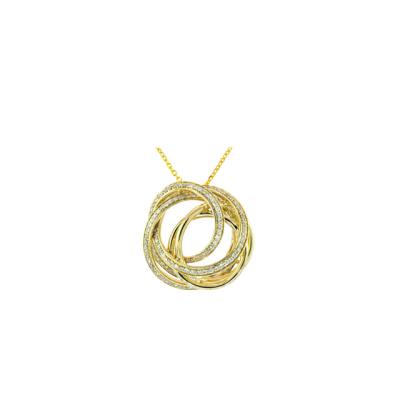 China Other Hot Items Elegant Jewel 18K Yellow Gold Bling Diamond Pendant for sale