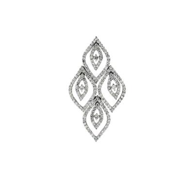 China Other OEM Popular Luxury Fine Jewelry 18K White Gold High Quality Diamond Pendant for sale