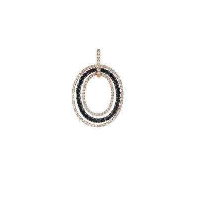 China Casual/Sporty Master Piece New Collection Fine Jewel 18K Rose Gold Real Diamond Good Quality Black Diamond Pendant for sale