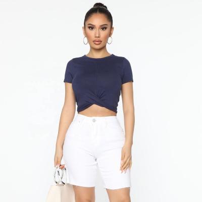 China New arrival QUICK DRY causal skin tight t-shirt for young ladies for sale