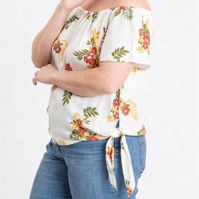 China QUICK DRY floral strapless casual tops with a Bowknot for sale