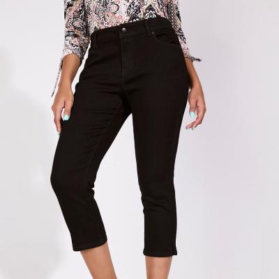 China QUICK DRY Solid Skinny Denim Cropped Pants for sale