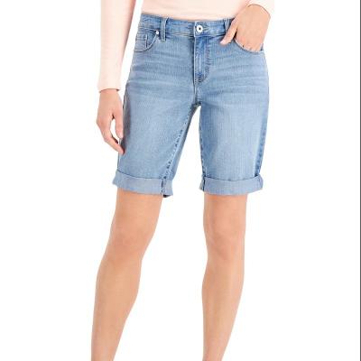 China QUICK DRY denim knee-length shorts for cool girls for sale