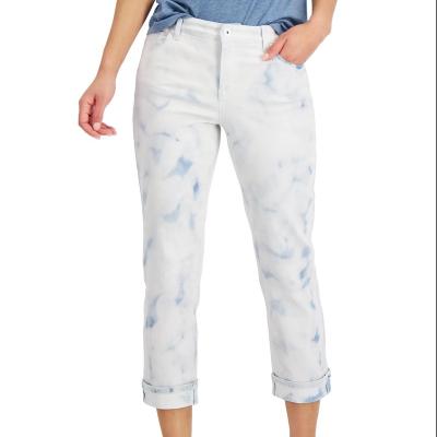 China QUICK DRY Stylish Calf Length Candy Color Denim Pants for sale