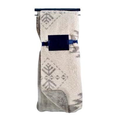 China Hot Geometric Printing Designer Brand Soft And Cozy Fleece Flannel Polyester Home Blanket for sale