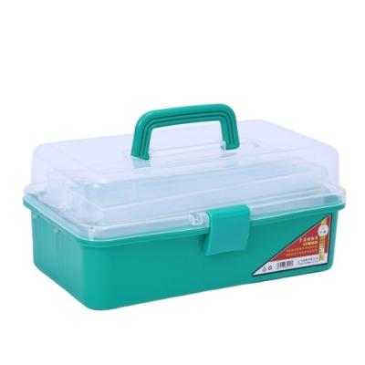 China Hot Selling Multifunctional Household Tool Box Folding Three-Layer Tools Box Organizer 33*19.5*14.5 for sale