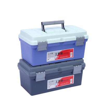 China Tools Box Wholesale Double-Layer Plastic Portable Professional Hardware Storage Tool Box for sale