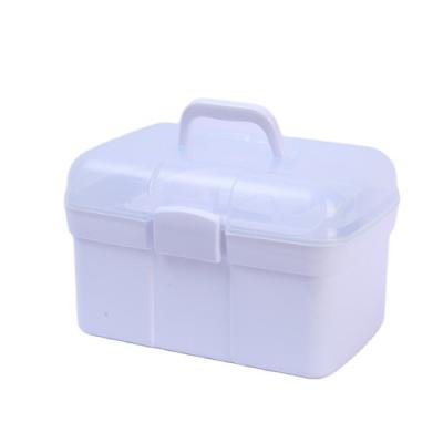 China Double Deck Models First Aid Kit Medicine Chest White Home Plastic Storage Boxes Good Quality Wholesale Custom Storage Box for sale