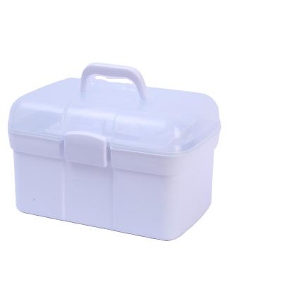 China Small Viable White Plastic Child Medicine Container Medicine Storage Box for sale