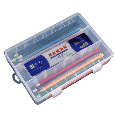 China Schools & New Office Style China Supplier School Storage Plaid Pen Case Stationery Transparent Plastic Pencil Case for sale