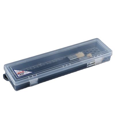 China Classical Portable Art Supplier PP Transparent Storage Box Case Brush Plastic Box for sale