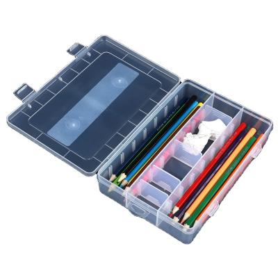 China Modern Transparent Plastic PP Pens Box Hardware Arrangements Storage Box for sale