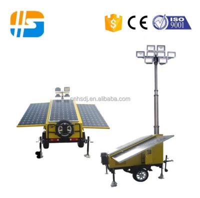 China Outdoor Used Solar Light Tower Trailer HSSLT12000 for sale