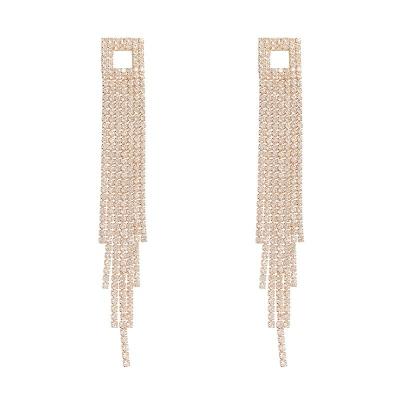 China Fashion PUSHI Most Popular Products 925 Quality Assorted Quality Earring Spell Tassel Earrings Women Silver Long Big Needle Earrings for sale