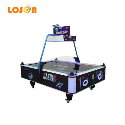 China Plastic+metal+wood Loson factory price bubble table 4 player arcade machine de mesa ice air hockey coin operated games for sale for sale