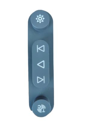 China Customized silicone button laser engraving technology transparent waterproof dustproof and soft silicone buttons for sale