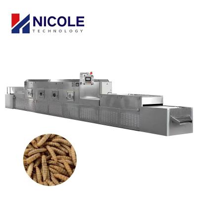 China Continuous Tunnel Microwave Drying Machine Industrial For Insects Black Soldier Fly for sale