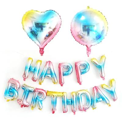China Disposable Most Popular Kids Birthday Large Size Rainbow Foil Party Set For Window Decoration for sale