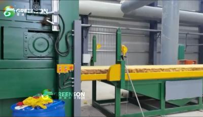 China 80-200 kg/m3 Densidad de materia prima Línea de producción de lana de roca con tecnología avanzada de control PLC en venta