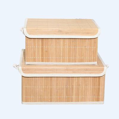 China Sustainable Bamboo Storage Basket Bin Household Storage Basket And Containers for sale