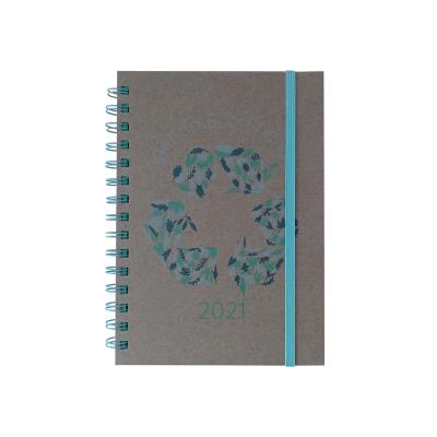 China Eco-Friendly Eco-Friendly Eco-Friendly Hardcover Notebook Wrapping Paper Natural Recyclable Spiral Notebook for sale