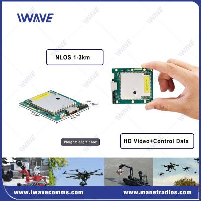China Transmissor de vídeo de drone em miniatura de 33g 10 km Downlink IP MESH Módulo incorporado à venda