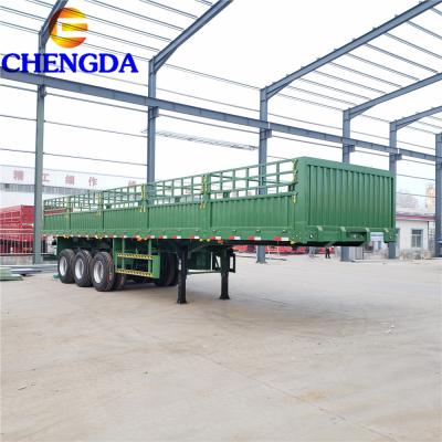 China The trailer parts air brake system 3 axle 12 wheel side wall semi cargo trailer for sale for sale