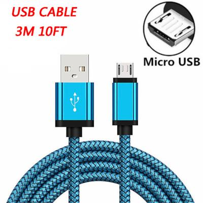China Fast Speed USB Charging Cable 3M10FT Dragon Pattern Braided Data Cable For i7/8 Pro USB Android USB Micro Type C i11 Fast Charging Cable for sale