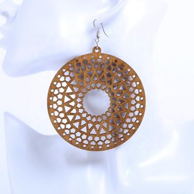 China 2020 TRENDY New Fashion Women's African Earrings Round Vintage Log Earrings Geometric Earring Jewelry for sale