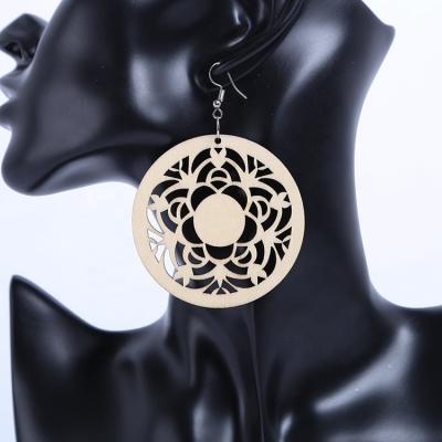 China 2021 TRENDY african women's earrings new vintage log earrings geometric round earring trendy jewelry for sale
