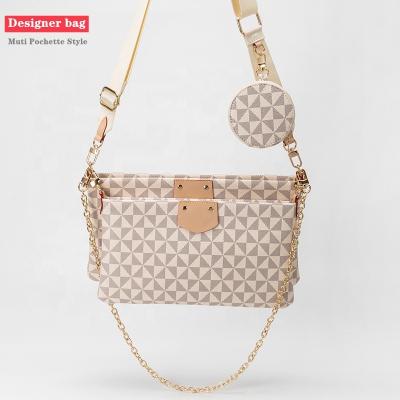 China Famous Designer Handbags Brands Muti Pochette Style 3 In 1 Chain Cross - Body Bag Designer Brand Mini Purses And Handbags For Women Luxury for sale