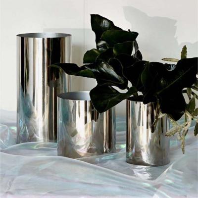 China Big Tree Stainless Steel Flowerpot City Large Metal Garden Planters for sale