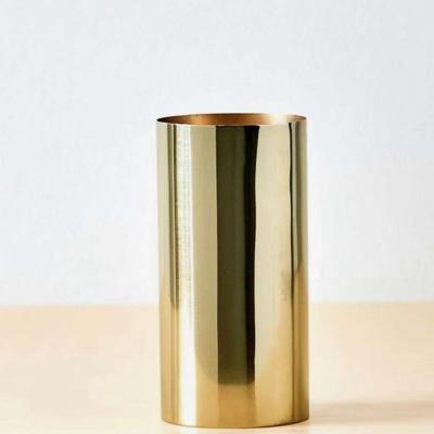 China Garden Decorative Stainless Steel Flowerpot Indoor Large Gold Flower Pot for sale