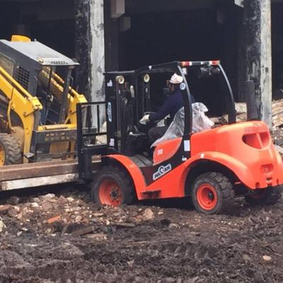 China Garment Shops 2021 New Diesel 4WD Forklifts For Sale 1.5 Ton Rough Terrain Forklift Price 1500kg 4x4 Forklift Spare Part For Sale for sale