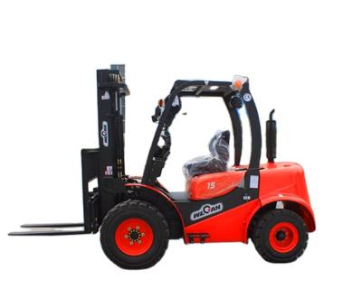 China Construction Material Shops 1.5t Rough Terrain Forklift With Automatic Transmission for sale