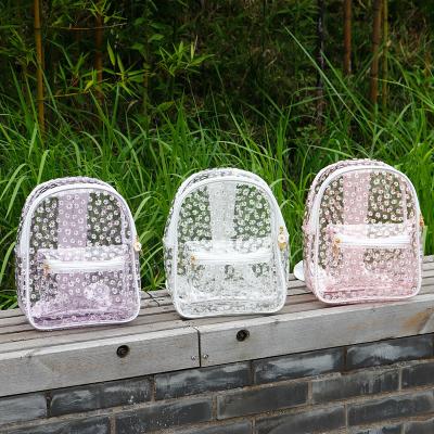 China Wholesale Solar Panel Adorable Fantasy Transparent Jelly Wash PVC Pupils Backpack School Bags for sale