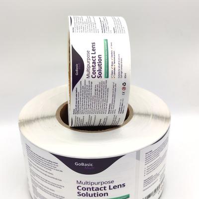 China Flexo Printing Matte Sticker Paper Rectangular BOPP Film Adhesive Label Roll for sale